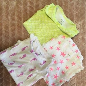 Baby Girl 3 Summer Tank Onesies, 9 month